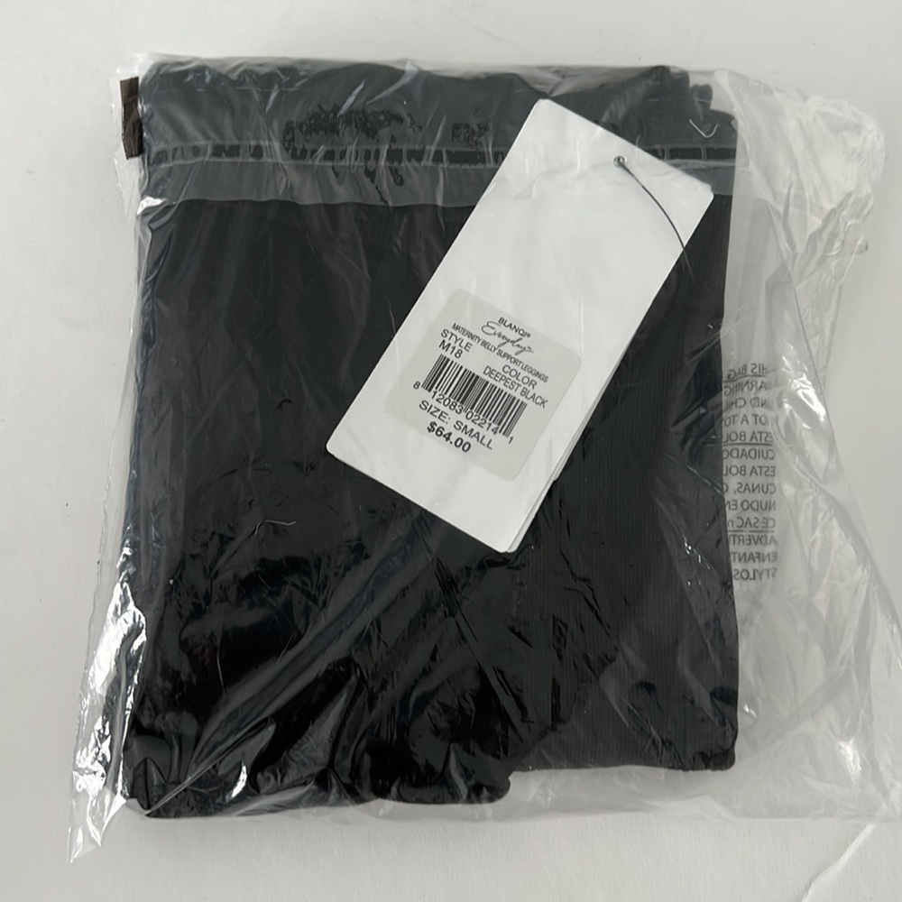 BLANQI Small NWT Everyday Maternity Belly Support Leggings in Black Solid - Picture 3 of 5